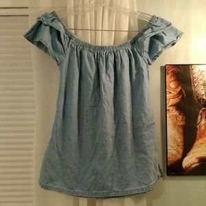 Cavalini Denim off the shoulder top